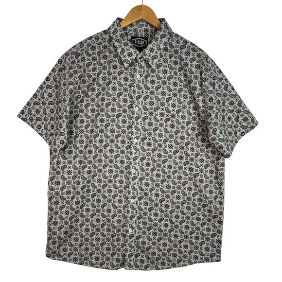 Gibson Trading Co Men’s XL Paisley Geo Print Retro Boho Button Up Shirt NWOT - Picture 1 of 11
